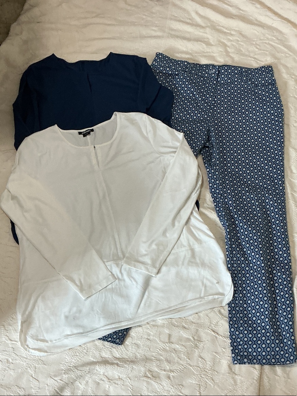 Olsen ankle pant with 2 matching tops